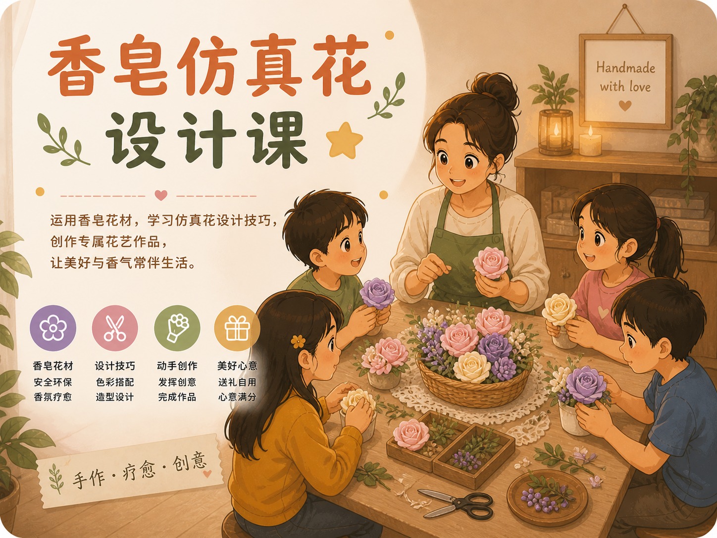 香皂仿真花设计课