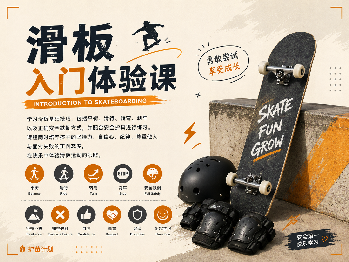 滑板入门体验课
