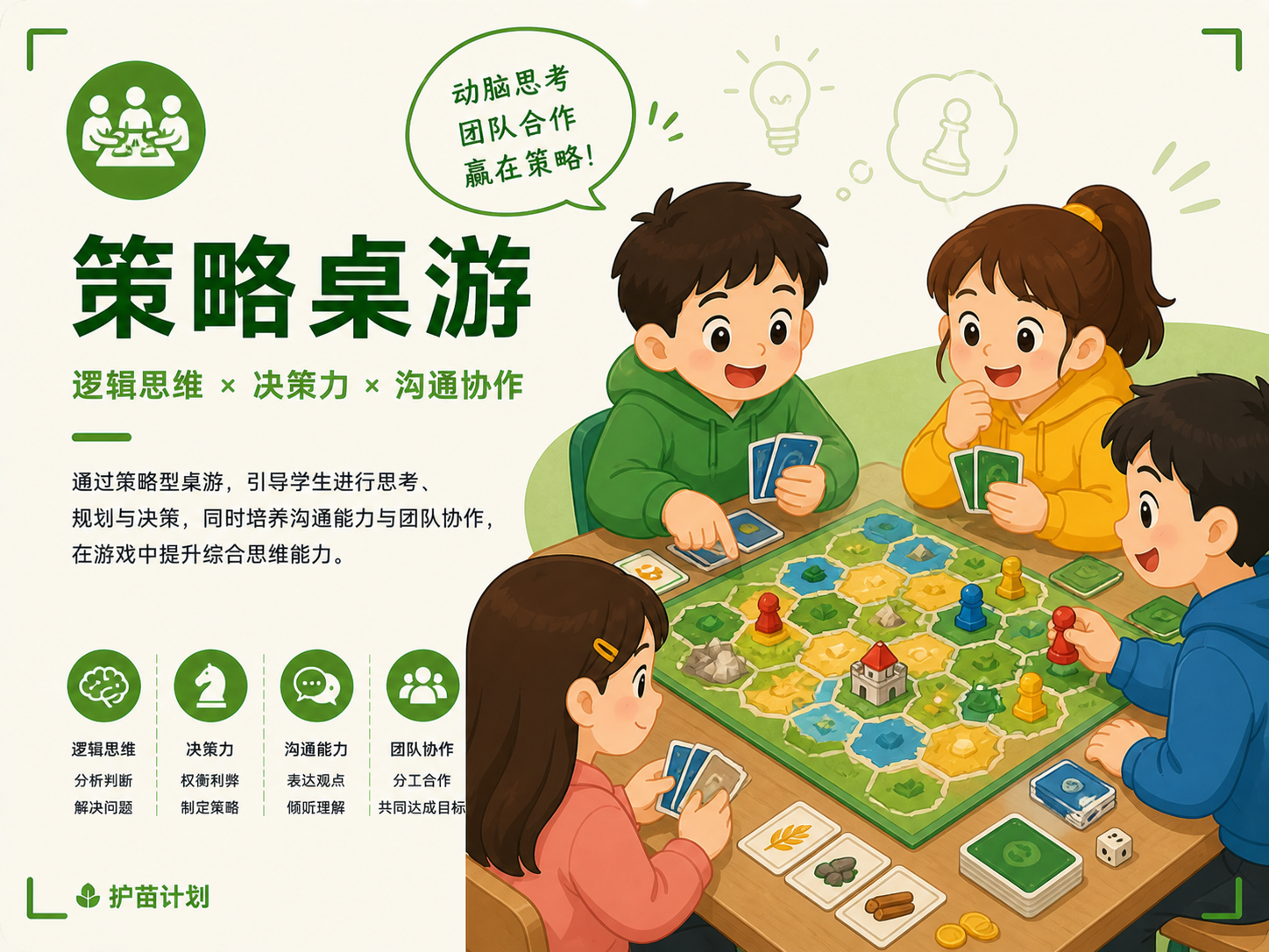 策略桌游：逻辑思维 × 决策力 × 沟通协作